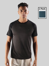 Anti Viral Anti Odour Cool Mens Round Neck Pack Of 2 Sports Printed T-Shirt