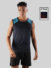 Anti Viral Anti Odour Cool Mens Pack Of 2 Sports Muscle T-Shirt