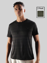 Anti Viral Anti Odour Cool Mens Round Neck Pack Of 2 Sports Printed T-Shirt