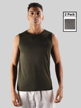 Anti Viral Anti Odour Cool Mens Pack Of 2 Sports Muscle T-Shirt