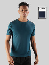 Anti Viral Anti Odour Cool Mens Round Neck Pack Of 2 Sports Printed T-Shirt