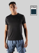Anti Viral Anti Odour Cool Mens Round Neck Pack Of 2 Sports Printed T-Shirt