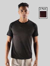 Anti Viral Anti Odour Cool Mens Round Neck Pack Of 2 Sports Printed T-Shirt