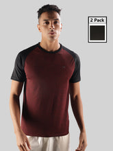 Anti Viral Anti Odour Cool Mens Round Neck Pack Of 2 Sports Printed T-Shirt