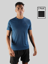 Anti Viral Anti Odour Cool Mens Round Neck Pack Of 2 Sports Printed T-Shirt