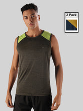 Anti Viral Anti Odour Cool Mens Pack Of 2 Sports Muscle T-Shirt