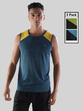 Anti Viral Anti Odour Cool Mens Pack Of 3 Sports Muscle T-Shirt