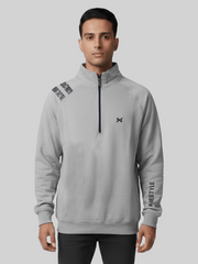 Force NXT Men's Super Combed Cotton Rich Fleech Fabric Hi-Neck Full Sleeves Sweatshirt