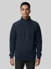 Force NXT Men's Super Combed Cotton Rich Fleech Fabric Hi-Neck Full Sleeves Sweatshirt