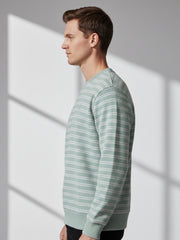 Force NXT Men's Combed Cotton Full Sleeves Striped Sweatshirt