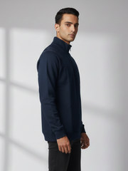 Force NXT Men's Super Combed Cotton Rich Fleech Fabric Hi-Neck Full Sleeves Sweatshirt