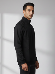 Force NXT Men's Super Combed Cotton Rich Fleech Fabric Hi-Neck Full Sleeves Sweatshirt