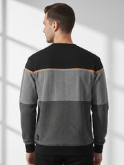Force NXT Men's Combed Cotton Full Sleeves Colorblock Sweatshirt