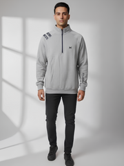 Force NXT Men's Super Combed Cotton Rich Fleech Fabric Hi-Neck Full Sleeves Sweatshirt