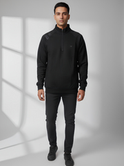 Force NXT Men's Super Combed Cotton Rich Fleech Fabric Hi-Neck Full Sleeves Sweatshirt