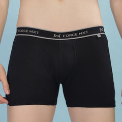 Super Combed Cotton Soft Rib Mens Pack of 3 Solid Trunk