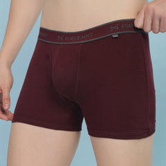 Super Combed Cotton Soft Rib Mens Pack of 3 Solid Trunk