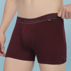 Super Combed Cotton Soft Rib Men Pack of 2 Solid Trunk