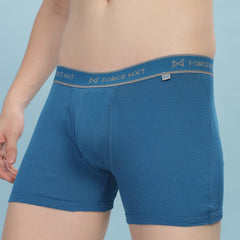 Super Combed Cotton Soft Rib Mens Pack of 3 Solid Trunk