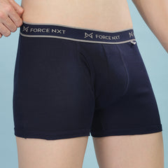 Super Combed Cotton Soft Rib Mens Pack of 3 Solid Trunk