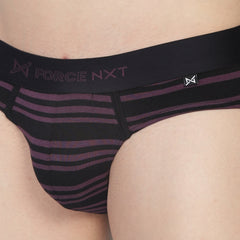 Super Combed Cotton Four Way Stretch Mens Striped Brief