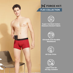 Ultrasoft Super Combed Cotton Elastane Stretch Mens Printed Trunk