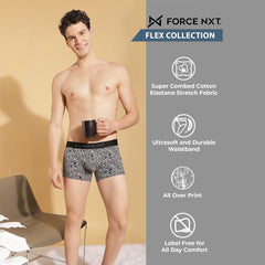 Ultrasoft Super Combed Cotton Elastane Stretch Mens Printed Trunk