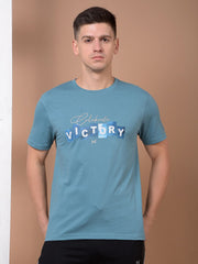 Force NXT Men's Super Combed Cotton Rich Fabric Half-Sleeves Chest Printed T-Shirt