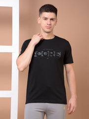 Force NXT Men's Super Combed Cotton Rich Fabric Half-Sleeves Chest Printed T-Shirt
