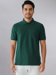 Force NXT Men's Super Combed Cotton Rich Jacquard Fabric Half-Sleeves Polo T-Shirt