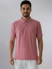 Force NXT Men's Super Combed Cotton Rich Jacquard Fabric Half-Sleeves Polo T-Shirt