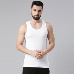 Super Combed Egyptian Cotton Mens Pack Of 6 White Vest
