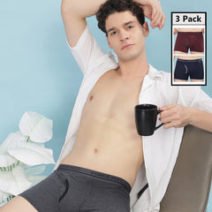 Super Combed Cotton Mens Pack of 3 Solid Mini Trunk