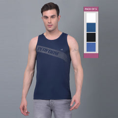 Anti Viral Anti Odour Cool Mens Pack of 5 Tank Top Sports  Vest