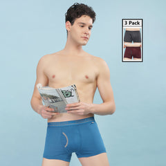 Super Combed Cotton Mens Pack of 3 Solid Mini Trunk