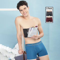Super Combed Cotton Solid Mens Pack of 3 Trunk