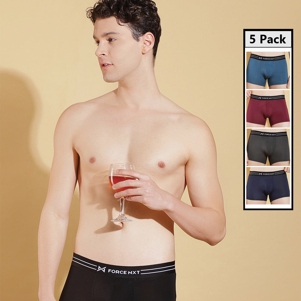 Ultrasoft Micromodal Four Way Stretch  Mens Pack of 5 Printed Trunk