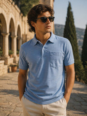 Force NXT Men's Super Combed Cotton Rich Jacquard Fabric Half-Sleeves T-Shirt