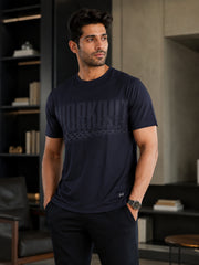 Force NXT Men's Premium Microfiber Fabric Half-Sleeves Chest Printed Round Neck T-Shirt