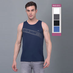 Anti Viral Anti Odour Cool Mens Pack of 5 Tank Top Sports  Vest