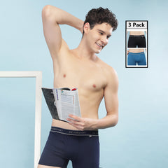 Super Combed Cotton Solid Mens Pack of 3 Trunk