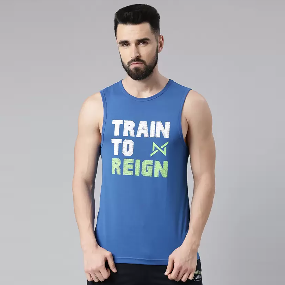 Force NXT Super Combed Cotton Mens Printed Muscle Tee