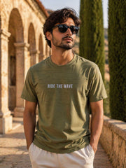 Force NXT Men's Super Combed Cotton Rich Fabric Chest Printed Round Neck T-Shirt