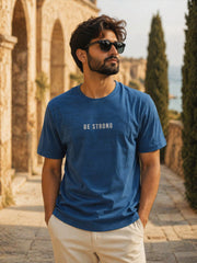 Force NXT Men's Super Combed Cotton Rich Fabric Chest Printed Round Neck T-Shirt