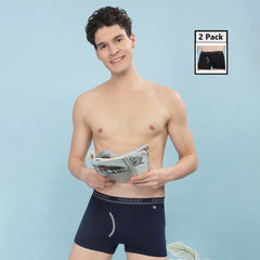 Super Combed Cotton Mens Pack of 2 Solid Mini Trunk