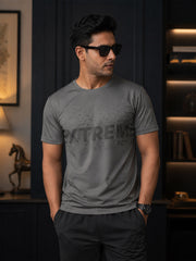 Force NXT Men's Premium Microfiber Fabric Half-Sleeves Chest Printed Round Neck T-Shirt