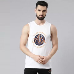 Force NXT Super Combed Cotton Mens Printed Muscle Tee