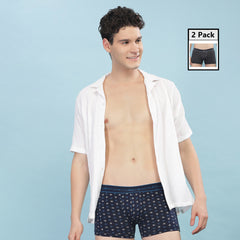 Super Combed Cotton Printed Mens Pack of 2 Trunk