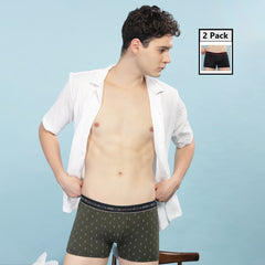 Super Combed Cotton Printed Mens Pack of 2 Trunk