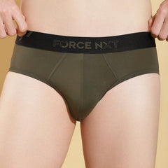 Force NXT Men's Polyamide Microfiber Elastane Stretch Fabric Solid Brief